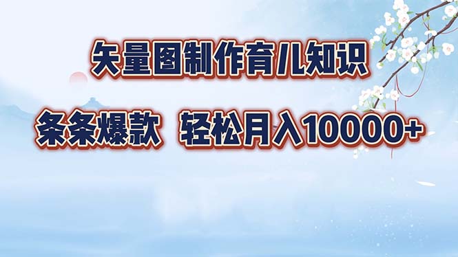 矢量图制作育儿知识，条条爆款，月入10000+-网创资源
