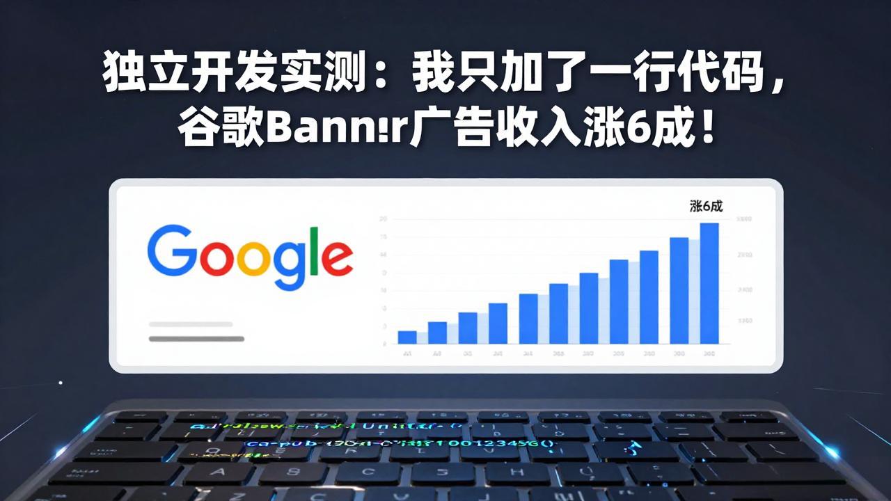 付费文章：独立开发实测：我只加了一行代码，谷歌Banner广告收入涨6成！-网创资源