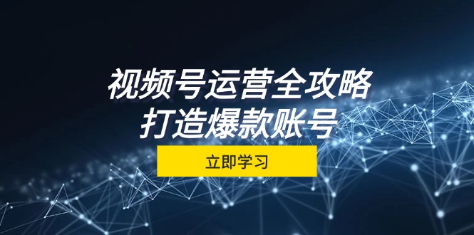 视频号运营全攻略，从定位到成交一站式学习，视频号核心秘诀，打造爆款…-网创资源
