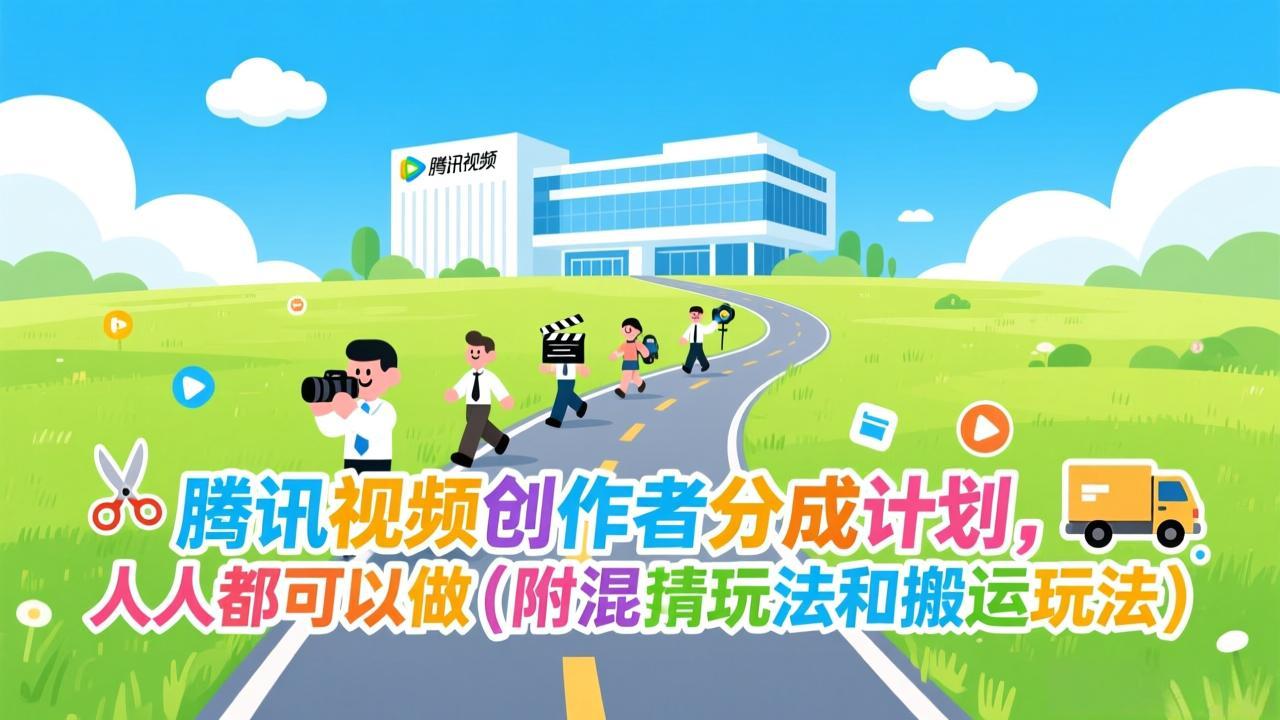 腾讯视频创作者分成计划，人人都可以做(附混剪玩法和搬运玩法-网创资源