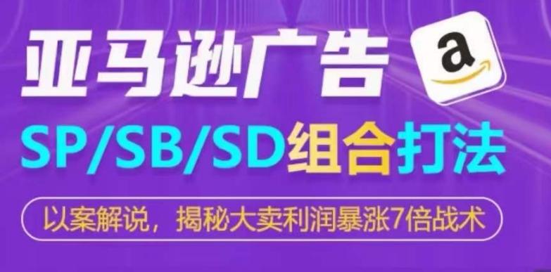 亚马逊SP/SB/SD广告组合打法，揭秘大卖利润暴涨7倍战术-网创资源