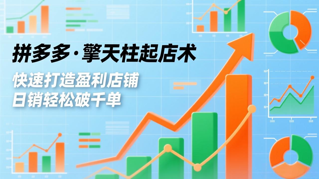 拼多多·擎天柱起店术，爆流布局、利润起飞、不断流，快速打造盈利店铺，日销破千单(更新-网创资源