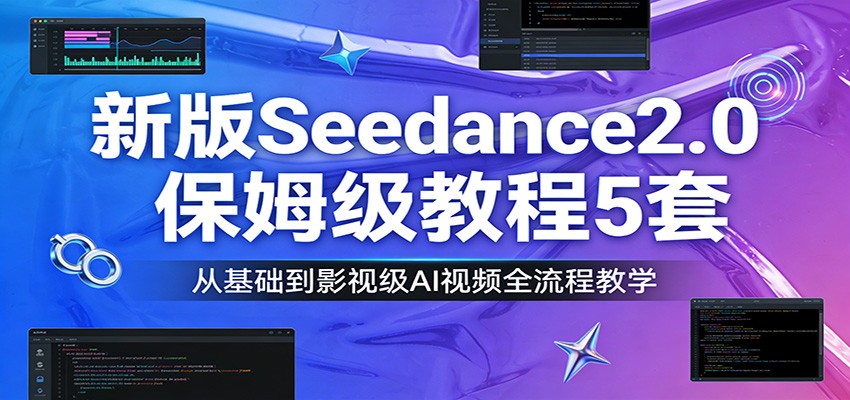 新版Seedance2.0保姆级教程5套：从基础到影视级AI视频全流程教学-网创资源