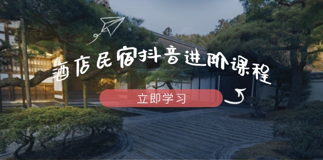 酒店民宿抖音进阶课程，掌握流量渠道与推流逻辑，打造爆款内容-网创资源