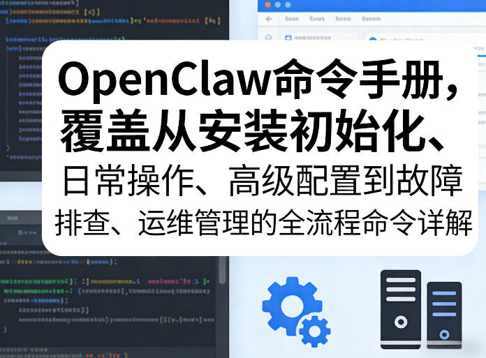 OpenClaw命令手册，覆盖从安装初始化、日常操作、高级配置到故障排查、运维管理的全流程命令详解-网创资源