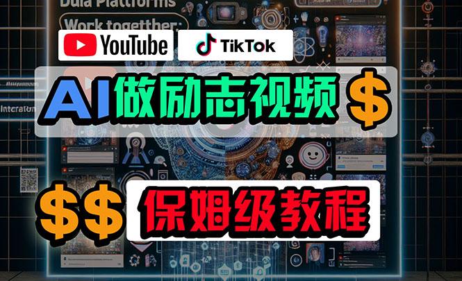 利用AI制作励志视频，在YouTube和TikTok赚钱，小白可做(附工具-网创资源