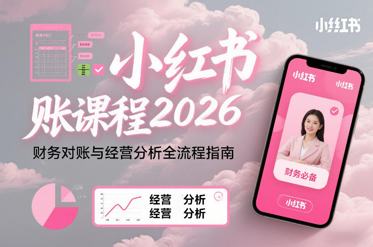 小红书对账课程2026，财务对账与经营分析全流程指南-网创资源