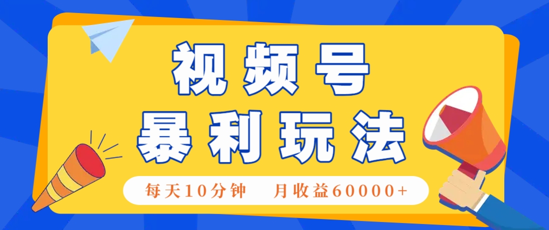 视频号AI赚钱法，每天只需10分钟，月入6万+！(超详细拆解)-网创资源