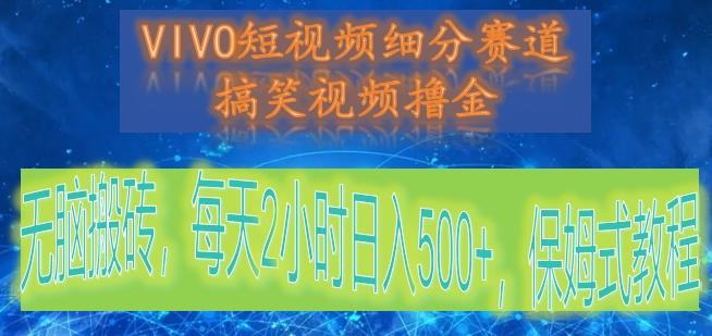 VIVO短视频细分赛道，搞笑视频撸金，无脑搬砖，每天2小时日入500+，保姆式教程-网创资源