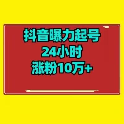 抖音曝力起号24小时涨粉10万+教程拆解-网创资源