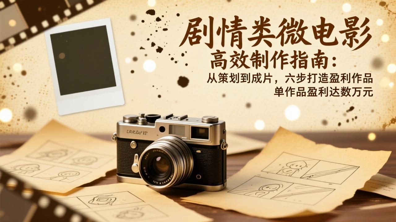 剧情类微电影高效制作指南：从策划到成片，六步打造盈利作品，单作品盈利达数万元-网创资源
