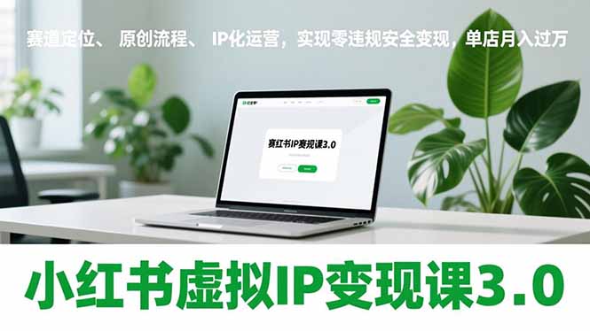 小红书虚拟IP变现课3.0，赛道定位、原创流程、IP化运营，实现零违规安全变现，单店月入过万-网创资源