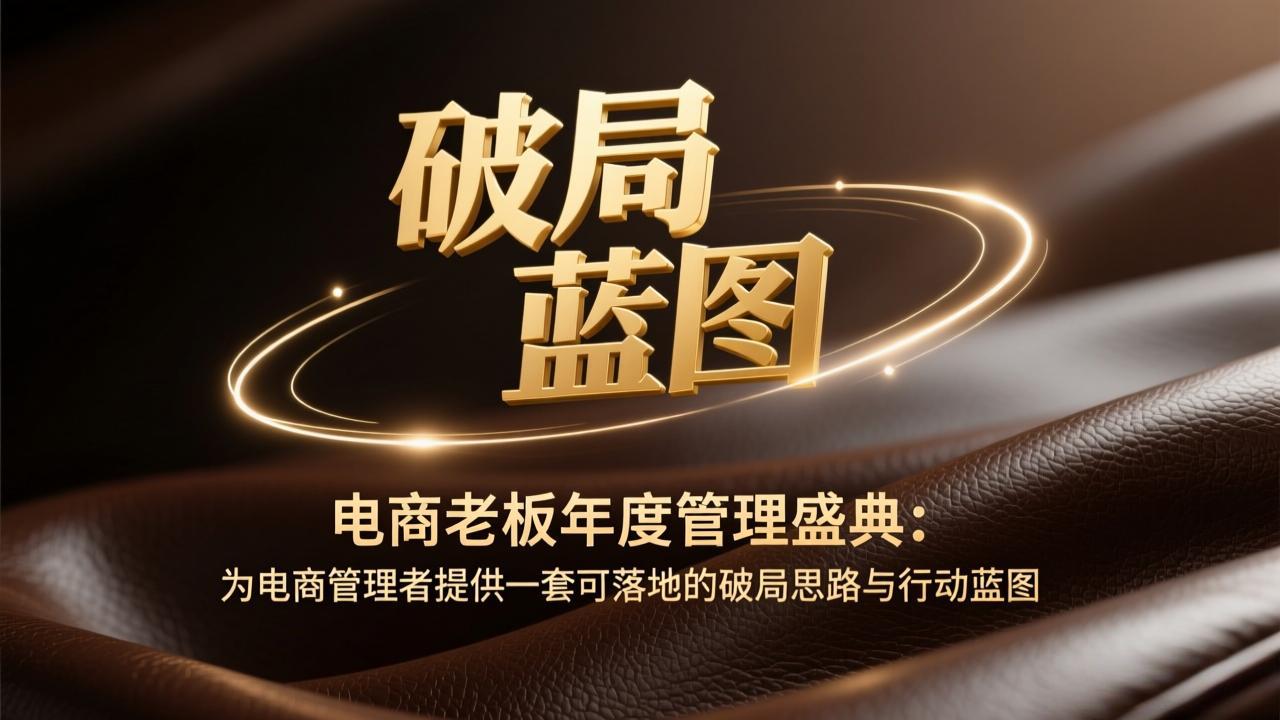 电商老板年度管理盛典：为电商管理者提供一套可落地的破局思路与行动蓝图-网创资源