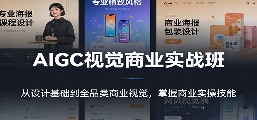 AIGC视觉商业实战班：从设计基础到全品类商业视觉，掌握商业实操技能-网创资源