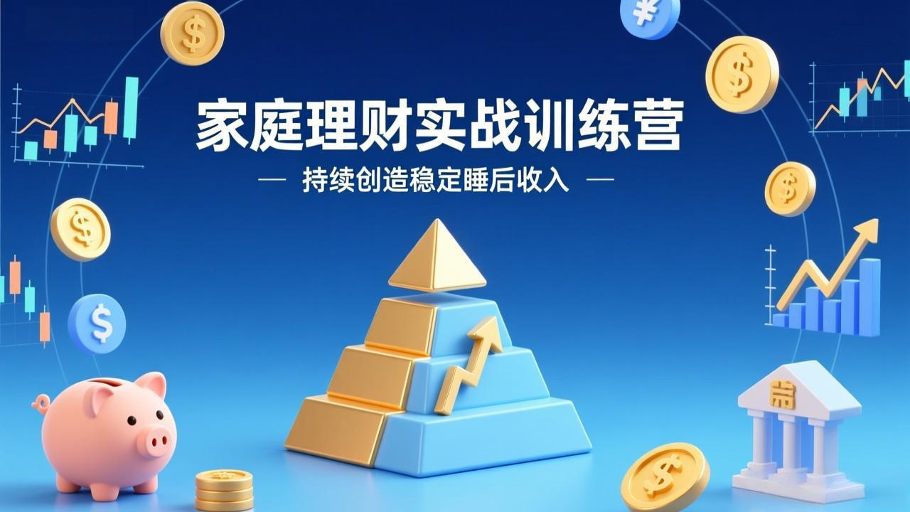 家庭理财实战训练营：从0到1建体系，三阶进阶层层递进，助你持续创造稳定睡后收入-网创资源