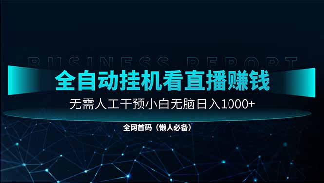 直播助手全自动看大平台直播赚钱，全自动无需人工干预，小白无脑日入1000-网创资源