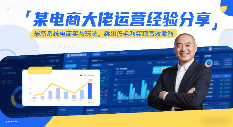 某电商大佬运营经验分享，最新系统电商实战玩法，跳出低毛利实现高效盈利(更新)-网创资源