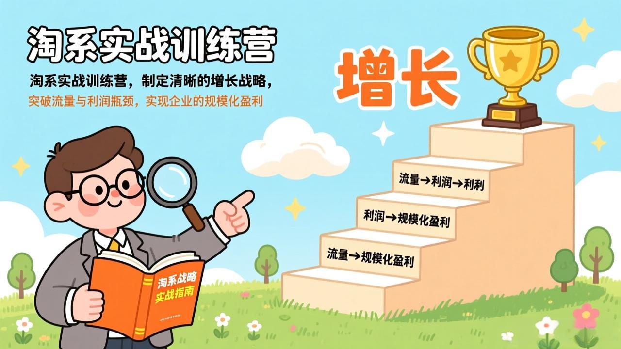 淘系实战训练营，制定清晰的增长战略，突破流量与利润瓶颈，实现企业的规模化盈利-网创资源