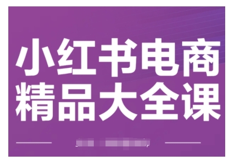 小红书电商精品大全课，快速掌握小红书运营技巧，实现精准引流与爆单目标，轻松玩转小红书电商(更新2月)-网创资源