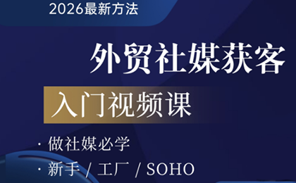 2026外贸社媒获客入门课-网创资源