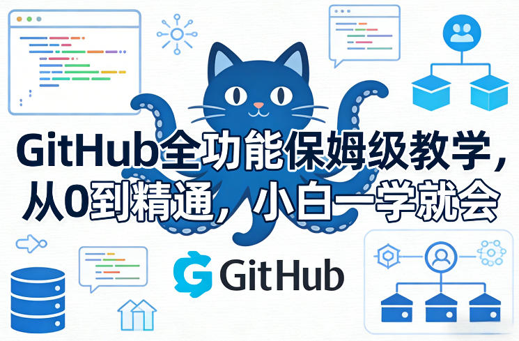 GitHub全功能保姆级教学，从0到精通，小白一学就会-网创资源