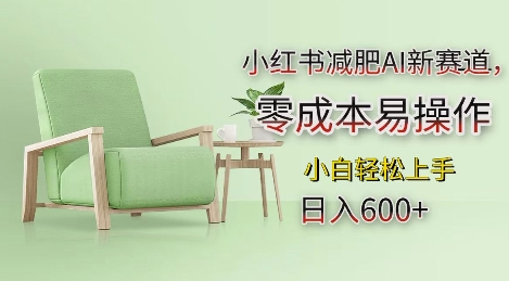 小红书减肥AI新赛道，零成本易操作，日入多张，小白轻松上手【揭秘】-网创资源