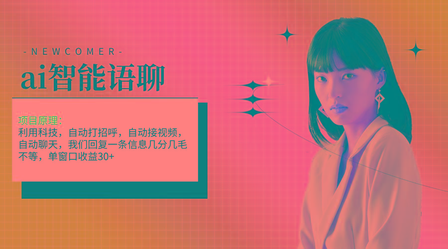 ai智能语聊，单窗口30+单机500+，无脑干！！！-网创资源