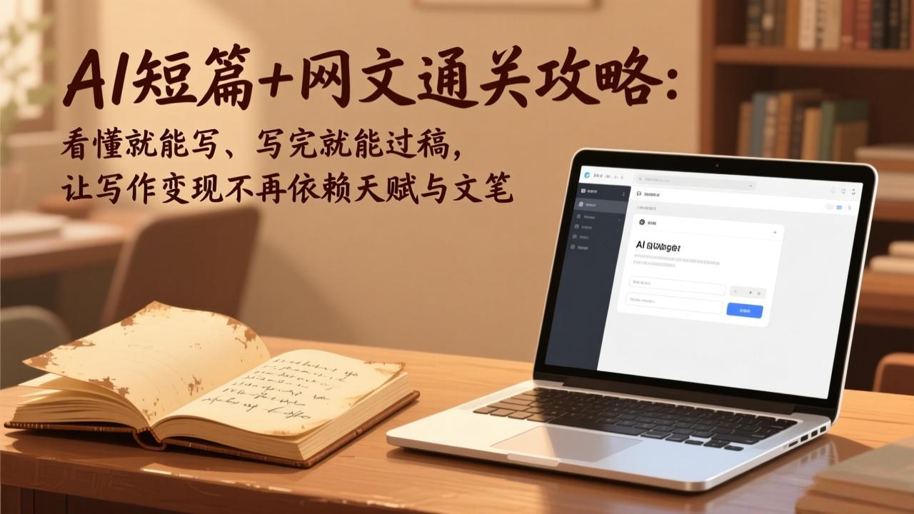 AI短篇+网文通关攻略：看懂就能写、写完就能过稿，让写作变现不再依赖天赋与文笔-网创资源