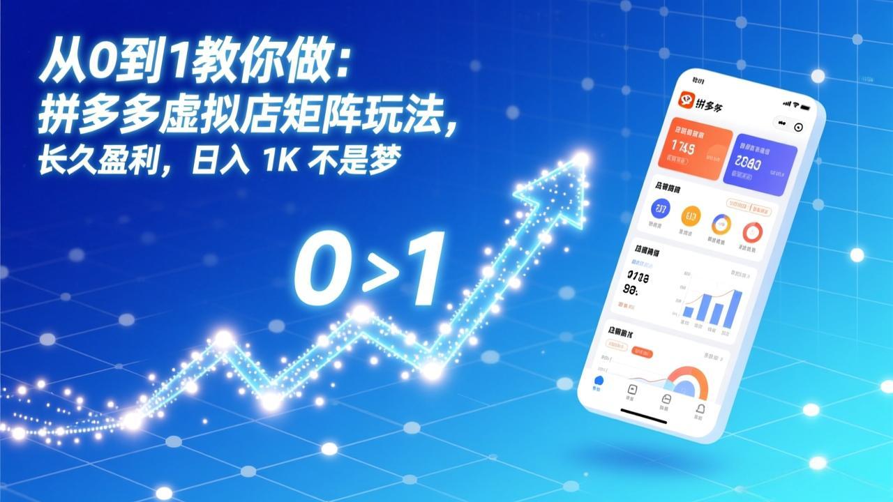 从0到1教你做：拼多多虚拟店矩阵玩法，长久盈利，日入 1K 不是梦-网创资源