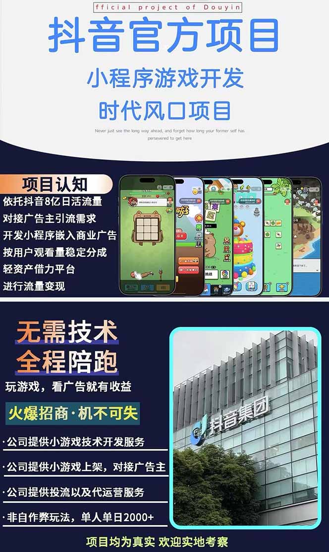 图片[1]-2025最热抖音官方项目 Ai时代风口项目小程序游戏开发 实测单个游戏日收…-网创资源