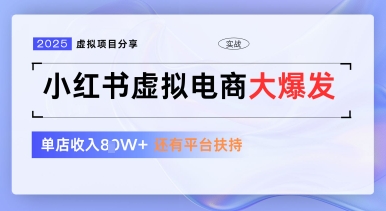 小红书虚拟电商项目，平台大力免费流量扶持，低门槛1拖3玩法-网创资源