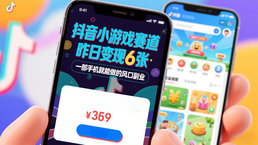 抖音小游戏赛道，昨日变现600+，零基础一部手机就能做的风口副业【揭秘】-网创资源