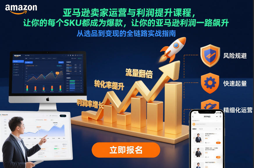 亚马逊卖家运营与利润提升课程，让你的每个SKU都成为爆款，让你的亚马逊利润一路飙升(更新12月)-网创资源