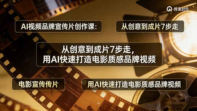 AI视频品牌宣传片创作课：从创意到成片7步走，用AI快速打造电影质感品牌视频-网创资源