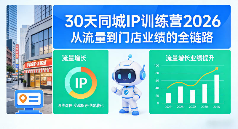 30天同城IP训练营2026年，从流量到门店业绩的全链路-网创资源