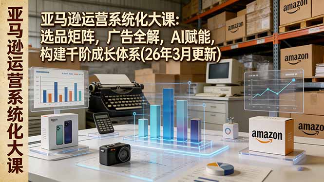 亚马逊运营系统化大课：选品矩阵，广告全解，AI赋能，构建千阶成长体系(26年3月更新-网创资源