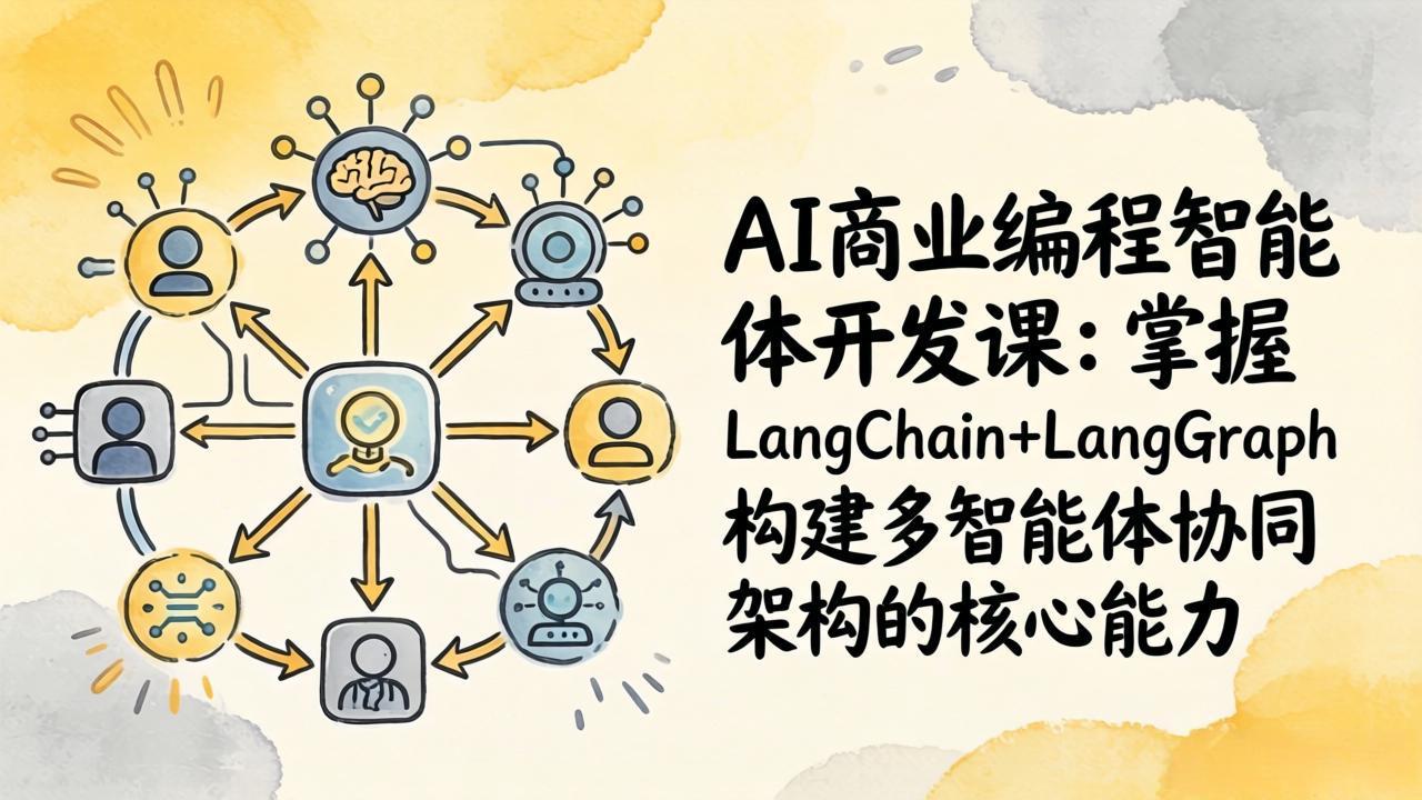 AI商业编程智能体开发课：掌握LangChain+LangGraph构建多智能体协同架构的核心能力-网创资源