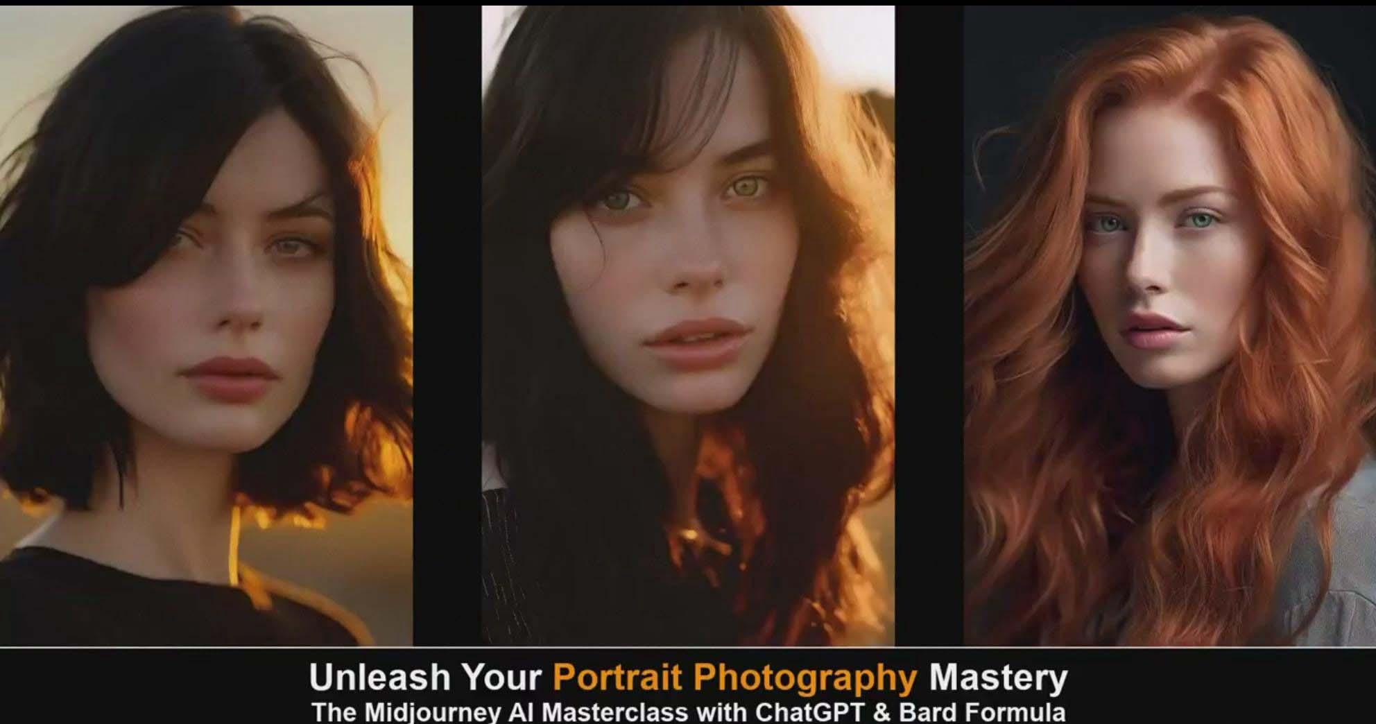 图片[3]-(9312期)Midjourney v5 ChatGPT 和 Bard AI人工智能人像摄影大师班-15节-中英字幕-网创资源