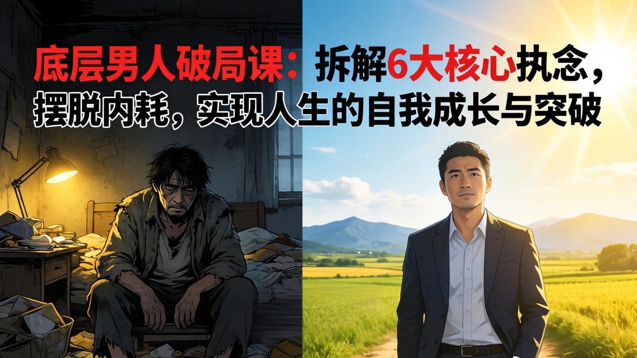 付费文章：底层男人破局课：拆解 6 大核心执念，摆脱内耗，实现人生的自我成长与突破-网创资源