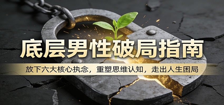 底层男性破局指南:放下六大核心执念,重塑思维认知,走出人生困局-网创资源